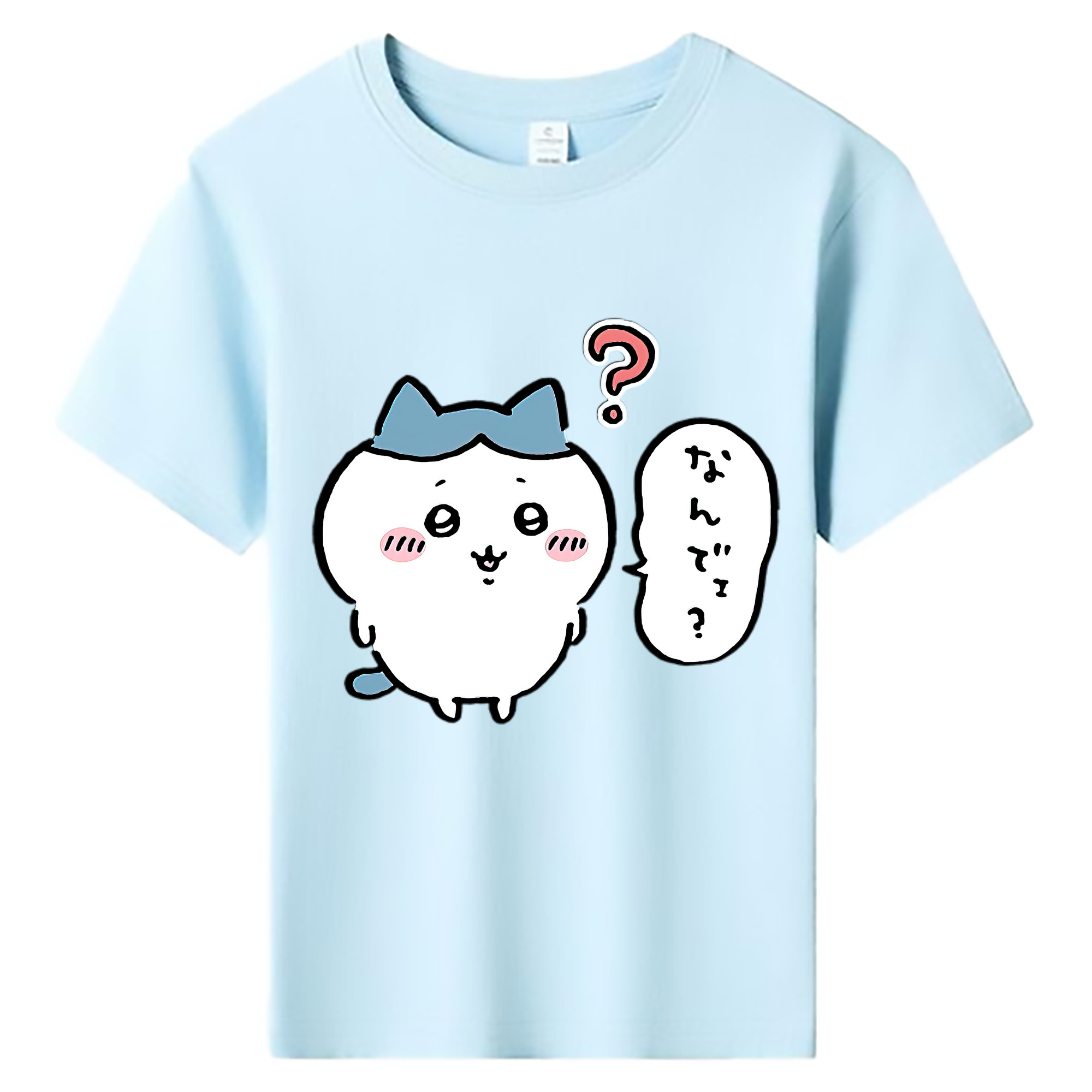 （画像用） ちいかわ ハチワレ Chii-kawa hachiware 綿100％キッズTシャツ（フロントプリント）